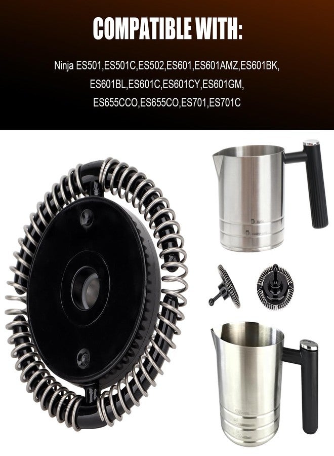 GreeSuit Milk Frother Replacement for Ninja ES601: Compatible with Ninja Luxe Cafe ES601 ES655 ES701 models whisk Accessories,Stainless Steel and plastic Material,Machine washable - Image 2
