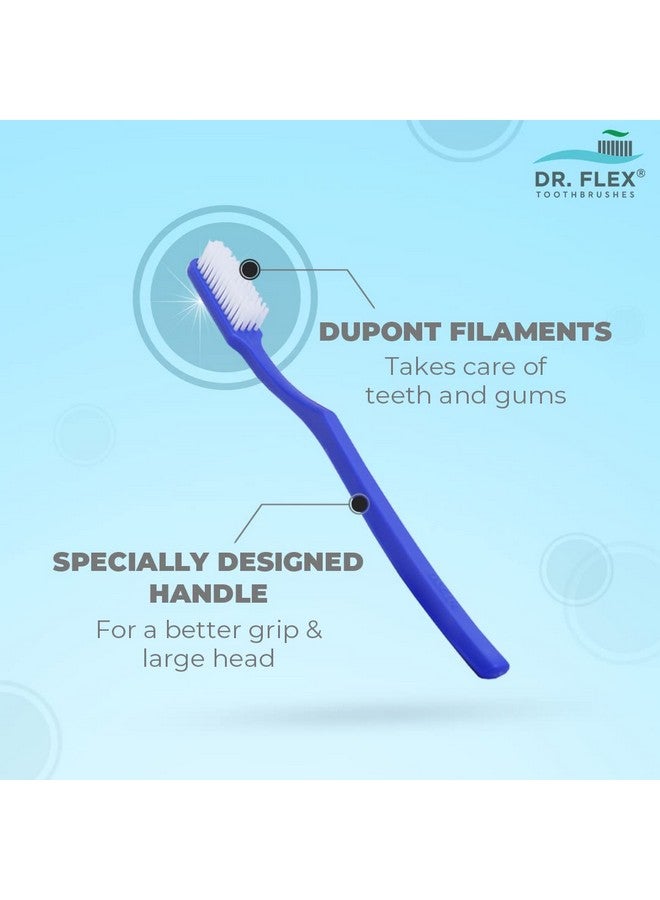 Dr. Flex Hard Toothbrush With Dupont Filaments Antibacterial Container For Adults Multicolour Manual Toothbrushes Cover For Travel Home Oral Hygiene Care Pack Of 4 Made In India - Image 2