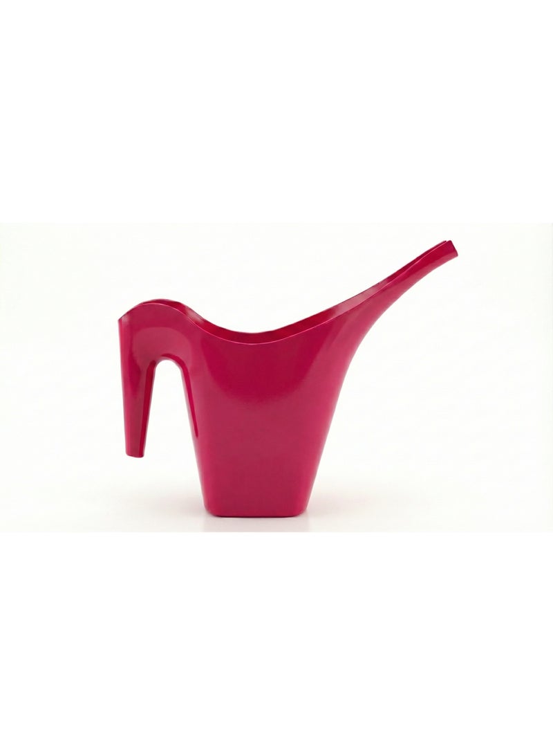 Vibrant Fuchsia Plastic Long Spout Watering Can 2-Litre Capacity for Indoor & Outdoor Houseplants - Manual Garden Watering Pot & Supplies - Image 1
