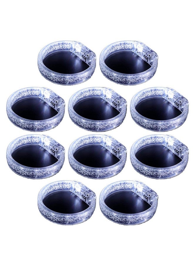 DAOKEY Led Light Up Bracelets, White Glow Wristbands Party Favors Toys Supplies For Birthday, Halloween, Carnivals Parties For Kids Over 3 Years Old, Clear Case 10 Pack - Image 1
