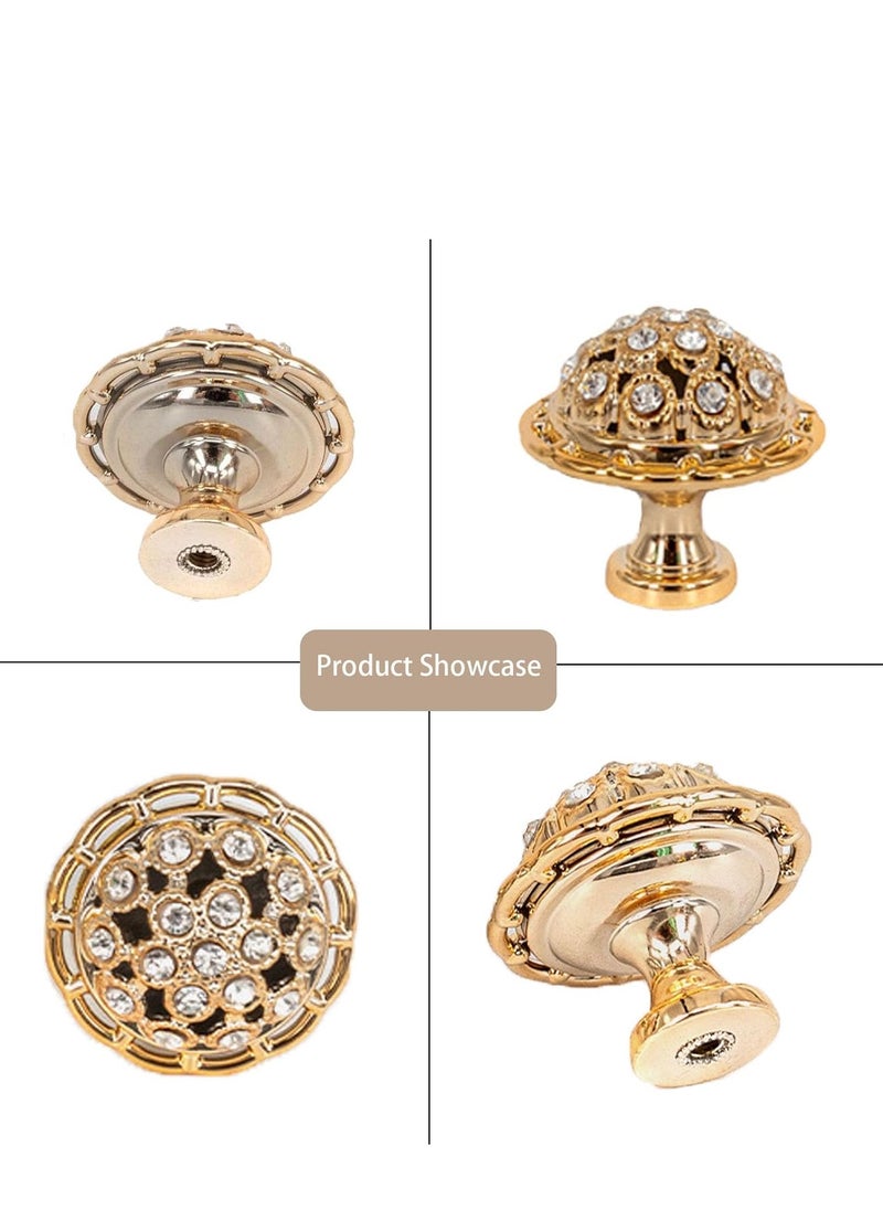 Generic Luxury Crystal Drawer Knobs 10pcs Shiny Diamond Pull Handles for Cabinets Dressers and Doors with Easy Mounting Screws  - Image 3
