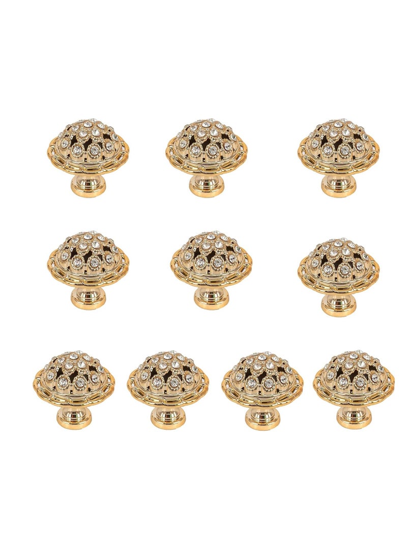 Generic Luxury Crystal Drawer Knobs 10pcs Shiny Diamond Pull Handles for Cabinets Dressers and Doors with Easy Mounting Screws  - Image 1