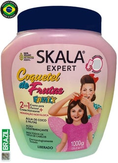 SKALA Fruit Cocktail 2 in 1 Hair Treatment Conditioning Cream  for The Whole Family and All Hair Types 1000g (Brazilian)  - Image 1