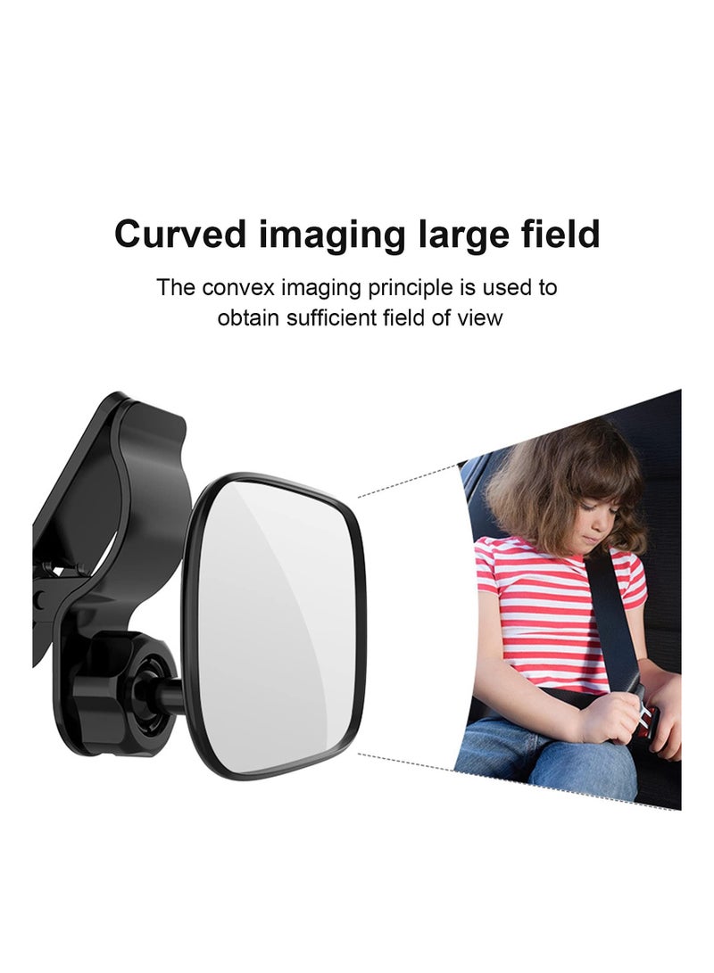KASTWAVE Baby Car Mirror for Rear View, Shatterproof Baby Backseat Mirror with Clip 360 Degree Adjustable Safety Car Seat Mirror for Back Seat Rear Facing Infant Clear Wide Vision Rear Facing Car Seat Mirror - Image 3