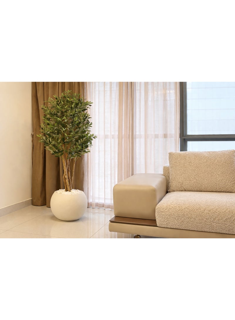 180cm Artificial Olive Trees with Pot Faux Olive Branches and Fruits Lifelike Olive Tree Plants for Home Office Living Room Indoor Decor - Image 4