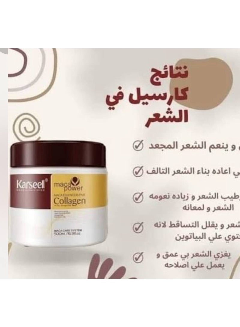 كارسيل حمام كريم كارسيل بالكولاجين – ترطيب وإصلاح عميق للشعر التالف والجاف 500 مل - Image 5