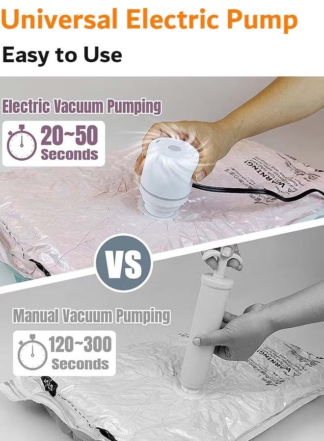 SKT Shiketro 15 vacuum storage bags, space-saving, with electric pump, reusable, vacuum-sealed storage bags, suitable for bedding, clothing, curtains, pillows (4 bags 80*100CM, 4 bags 70*100CM, 4 bags 60*80CM, 3 bags 50*70CM) - Image 3