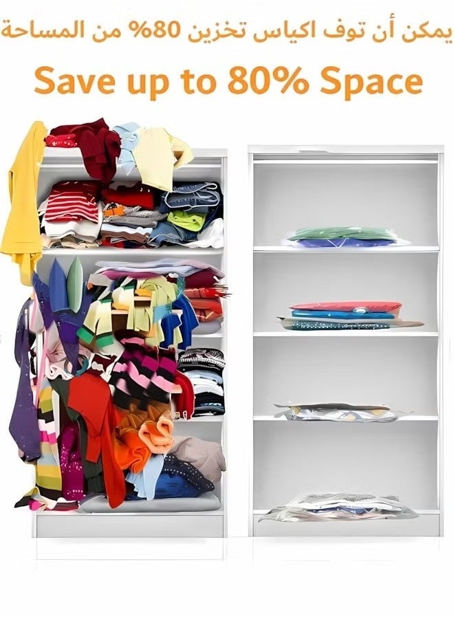 SKT Shiketro 15 vacuum storage bags, space-saving, with electric pump, reusable, vacuum-sealed storage bags, suitable for bedding, clothing, curtains, pillows (4 bags 80*100CM, 4 bags 70*100CM, 4 bags 60*80CM, 3 bags 50*70CM) - Image 5