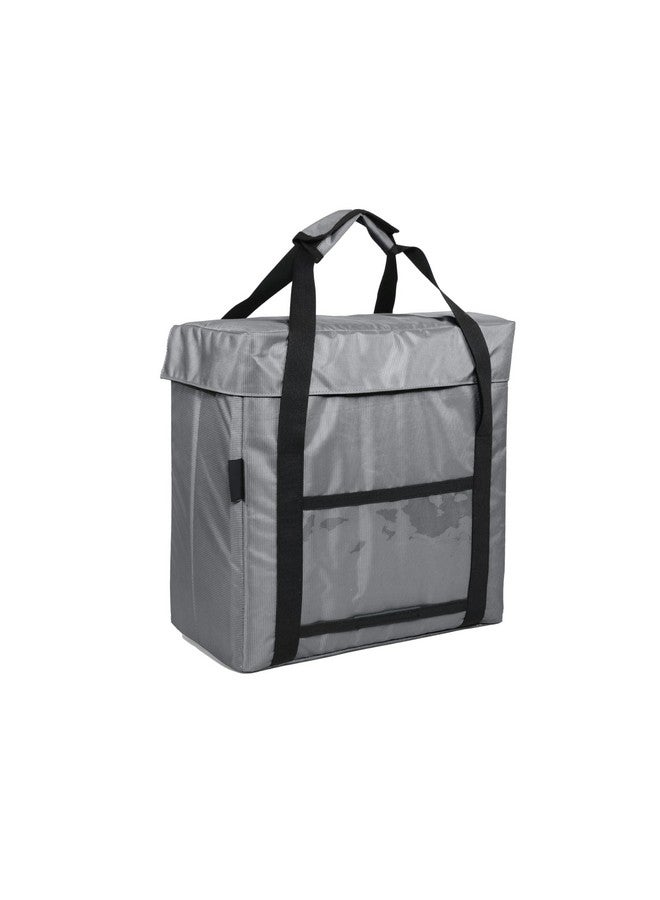 Insular Daily Milk and Grocery Bag | Store Milk, Fruits, Vegetables | Can Latch Outside The Door (Large,Grey) - Image 1