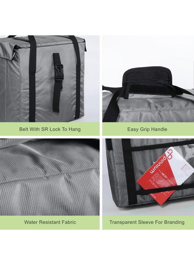 Insular Daily Milk and Grocery Bag | Store Milk, Fruits, Vegetables | Can Latch Outside The Door (Large,Grey) - Image 4