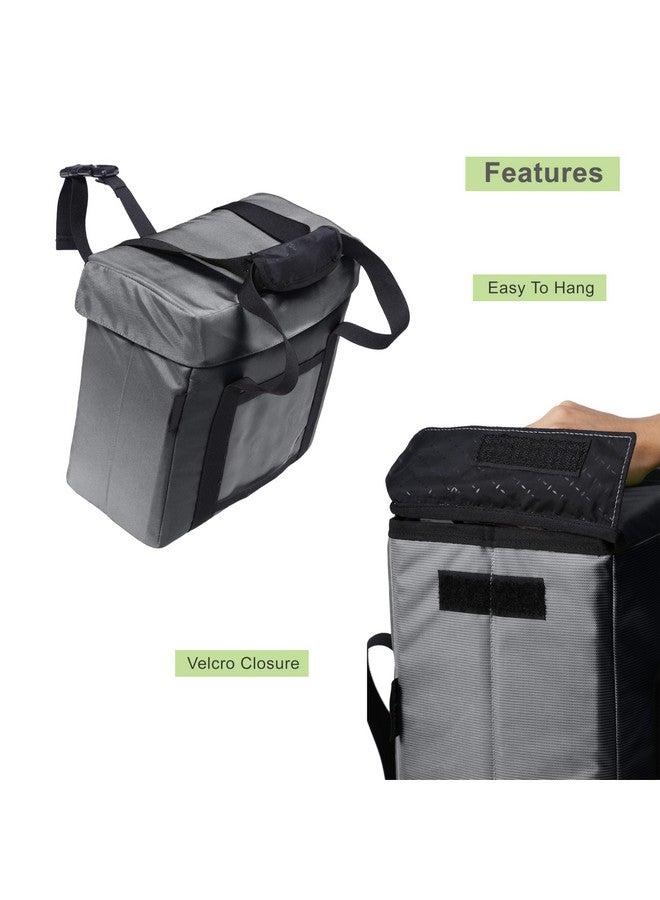 Insular Daily Milk and Grocery Bag | Store Milk, Fruits, Vegetables | Can Latch Outside The Door (Large,Grey) - Image 5