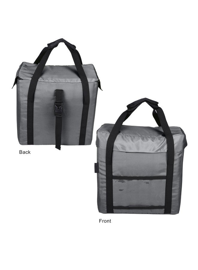 Insular Daily Milk and Grocery Bag | Store Milk, Fruits, Vegetables | Can Latch Outside The Door (Large,Grey) - Image 2