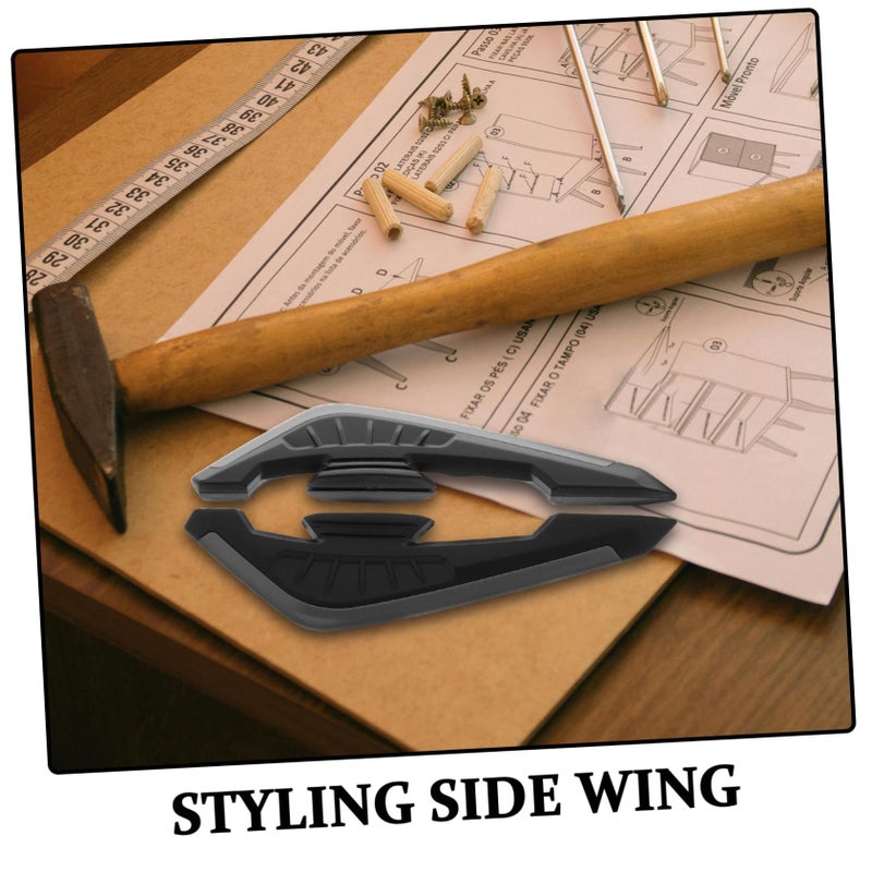 Motorcycle Side Wing Spoiler Aerodynamic Fairing Easy Installation Robust Design Grey - Image 4