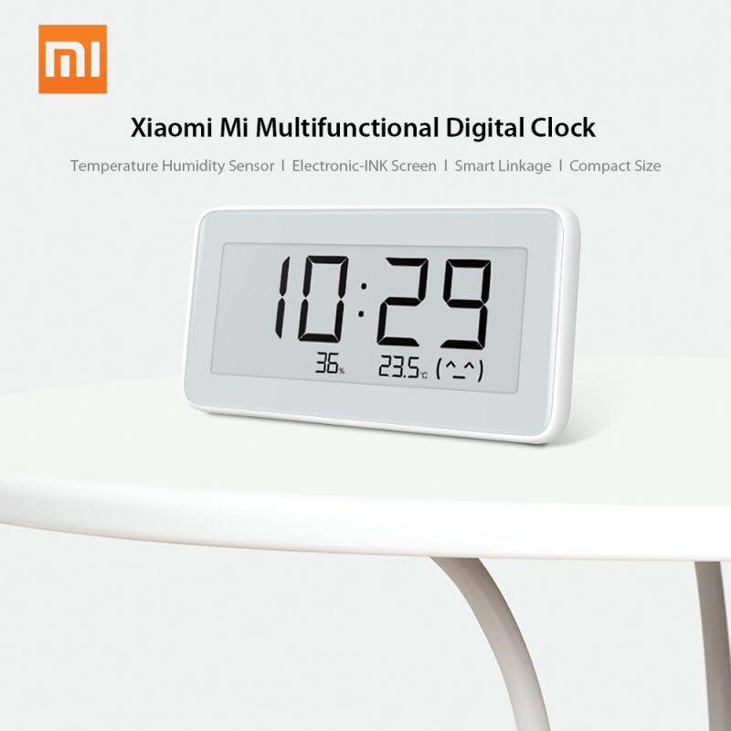 شاومي مقياس الحرارة متعدد الوظائف Xiaomi Mi Pro الأصلي - ساعة رقمية بشاشة حبر إلكتروني - مستشعر درجة الحرارة والرطوبة - مقياس حرارة لاسلكي بتقنية البلوتوث - ربط ذكي مع تطبيق Mi Home - Image 3