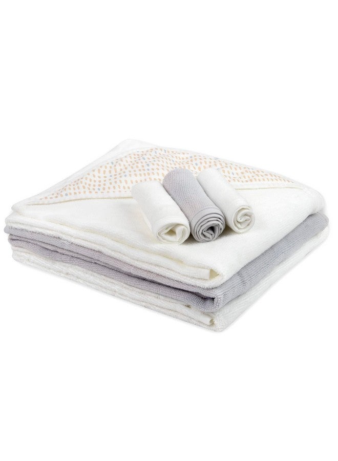 Baby Essentials Hooded Baby Bath Towel and Washcloth 6 Piece Set for Newborns Infants & Toddlers, Boys & Girls Baby Hooded Towels (Puppies & Patterns) - Image 4