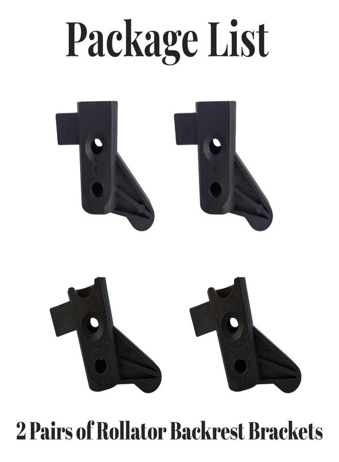 Toeloioh 4Pcs Rollator Backrest Brackets, Backrest Pivot Brackets for Rollator, Universal Rollator Backrest Replacement Parts (Without Hardware) - Image 4