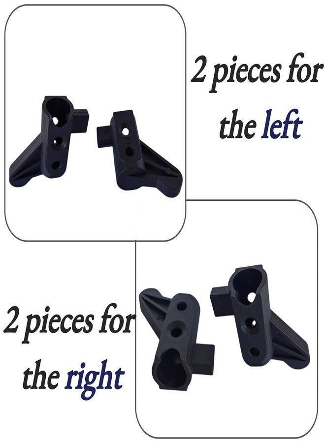 Toeloioh 4Pcs Rollator Backrest Brackets, Backrest Pivot Brackets for Rollator, Universal Rollator Backrest Replacement Parts (Without Hardware) - Image 3