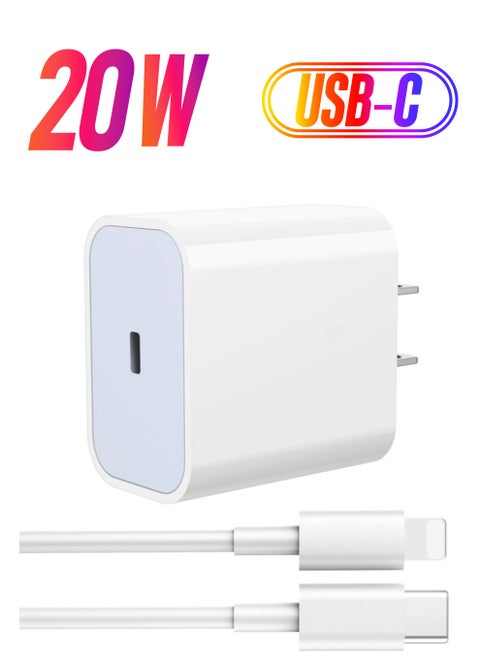 20W USB C PD Charger Plug Power Delivery Type C Adapter Compatible With MacBook Pro/Air, iPad Pro, New iPad 9, iPad mini 6, iPhone 13 Pro/13 Pro Max/13/13 mini/12 Pro Max/11 Pro,Galaxy S20+,etc