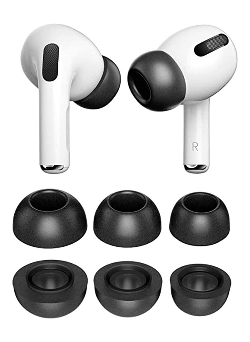 Generic - 3 Pairs Replacement Ear Tips Compatible with Apple Air Pods Pro, Memory Foam Reducing Noise in-Ear Anti-Slip Eartips Accessories (Fit in The Charging Case) (S/M/L, Black) - Image 1