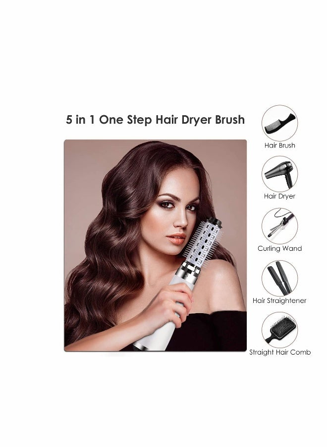 general Hair Dryer Brush, 5 in 1 Newest Hair Dryer and Volumizer Set with Interchangeable Brush Head for Rotating Straightening, Curling, Salon Negative Ion... - Image 4
