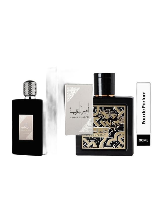Lattafa Asdaaf Lattafa Ameer Al Arab EDP 100ml & Qaed Al Fursan EDP 90ml Bundle - Image 1