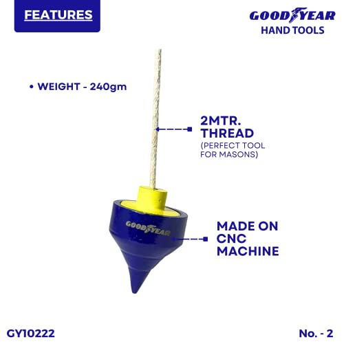 Goodyear Plumbob, Plumbob Tool, Plumb For Construction Work, Made On Cnc, Blue (No. 2) - Image 3