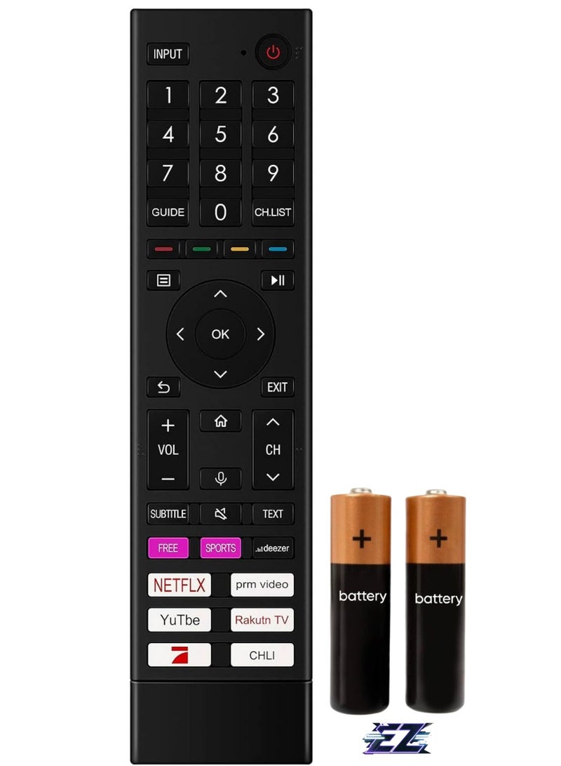 ELTRAZONE Remote Control ERF3I80 ERF3I80H Replacement Voice Remote Control Suitable for Hisense Smart TV 55A6GG 75A6GG 65A6GG 70A6GG 43A6GG 50A6GG with battery - Image 1