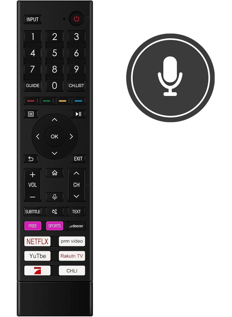 ELTRAZONE Remote Control ERF3I80 ERF3I80H Replacement Voice Remote Control Suitable for Hisense Smart TV 55A6GG 75A6GG 65A6GG 70A6GG 43A6GG 50A6GG with battery - Image 3