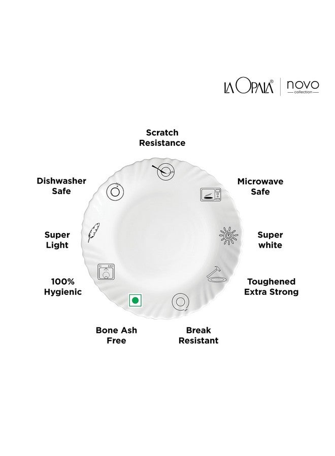 La Opala, Novo Collection Opal Glass Crockery | Cup Lily, Set of 6 | English Lavender, 150 ml | for Tea & Coffee | Microwave Safe | 100% Vegetarian | Toughened Extra Strong | Super Light | Super White - Image 3