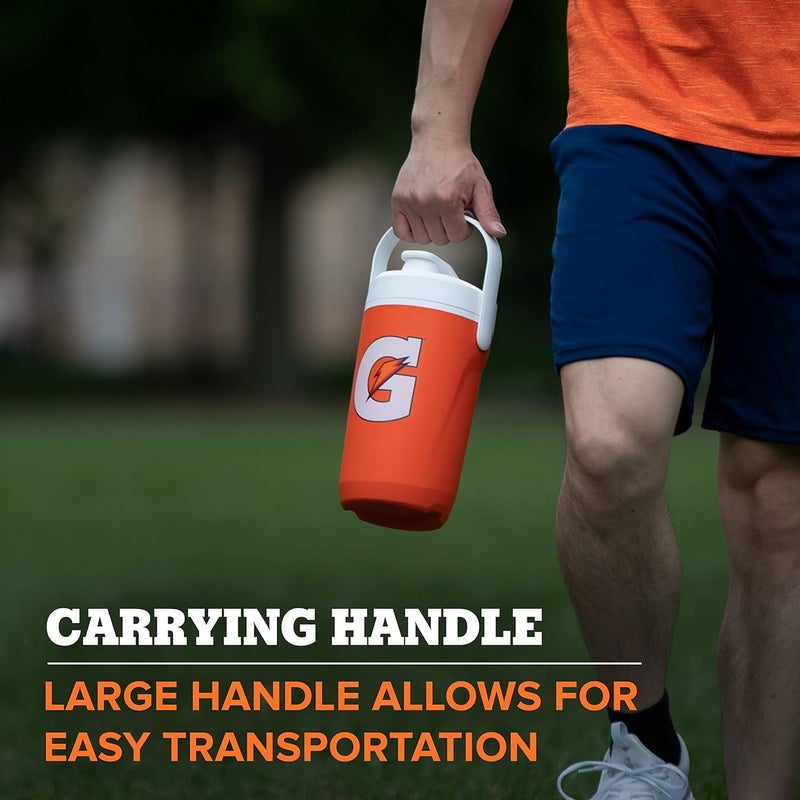 Gatorade جالون جليد غاتوريد نصف جالون لحفظ المشروبات الرياضية خالي من BPA 64 أونصة عزل مزدوج الجدار - Image 4