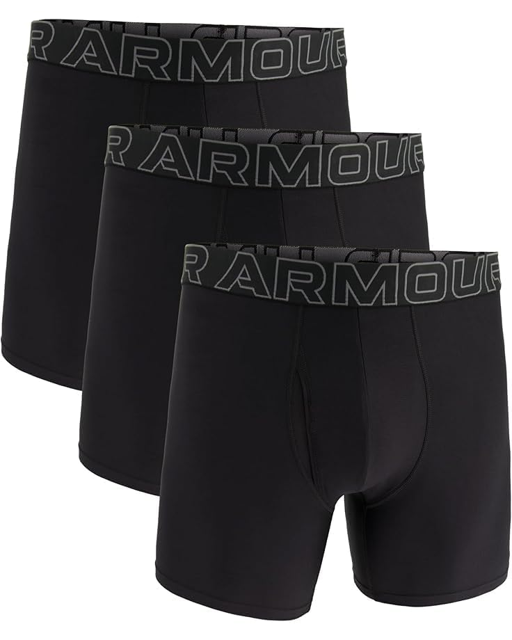 Under Armour Performance Tech Solid 6" Boxer Briefs - Black - Size: Large - Image 1