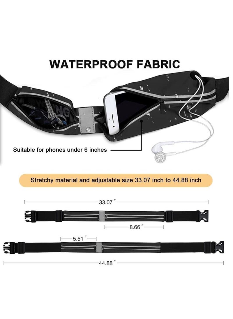 SYOSI - Slim Running Belt for Women Men, Running Waist Pack Phone Holder, Jogging Workout Fan ny Pack Runners Pouch Gear Accessories for iPhone 12 11 Pro Max XS XR 8 7 Plus Traveling Gift - Image 1