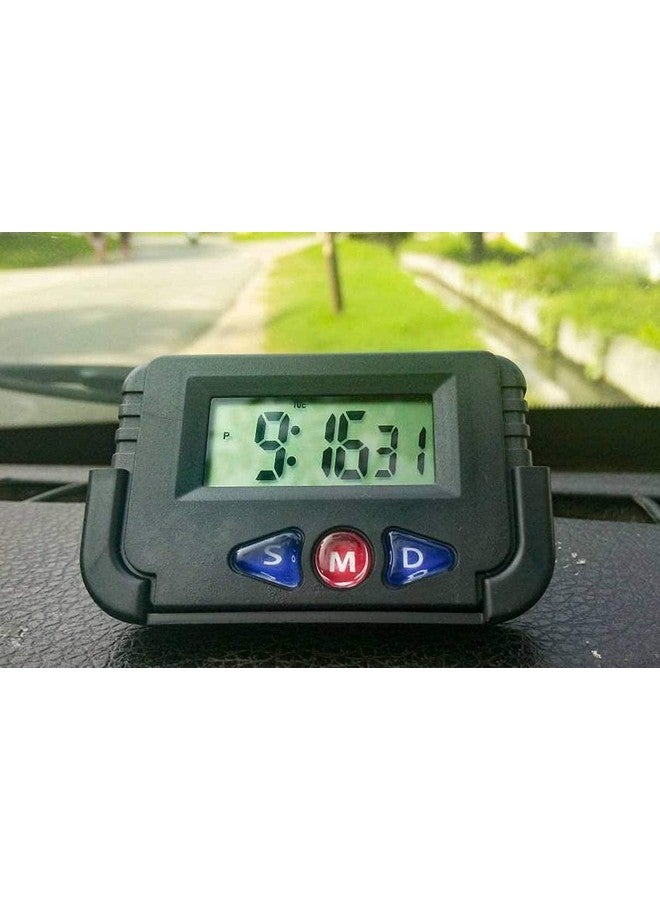 ROYALS ساعة تنبيه مكتبية لسيارة رويالز مع ساعة توقيت ووقوف مرن، ساعة رقمية، سوداء | ساعة صغيرة للمكتب - Image 3