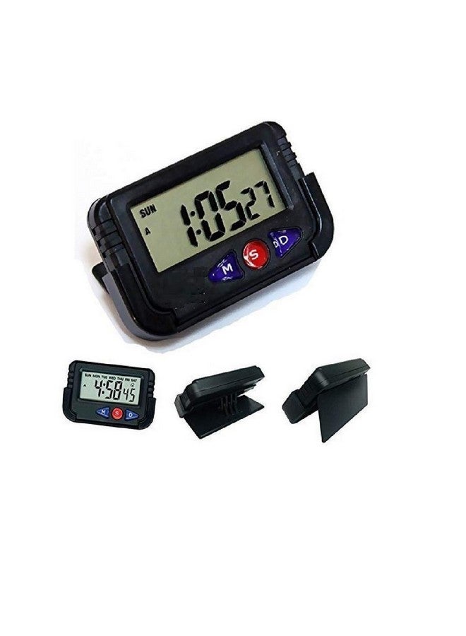 ROYALS ساعة تنبيه مكتبية لسيارة رويالز مع ساعة توقيت ووقوف مرن، ساعة رقمية، سوداء | ساعة صغيرة للمكتب - Image 5