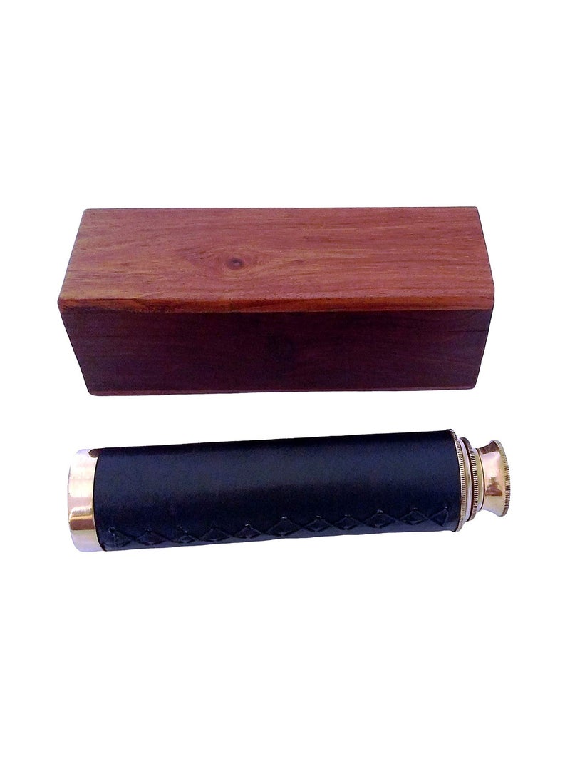 Blue Globe Blue Globe 12 Vintage Brass Telescope with Wooden Box Handmade Maritime Collectible Telescope Antique Sea Marine Telescope Nautical Dcor Export  - Image 3