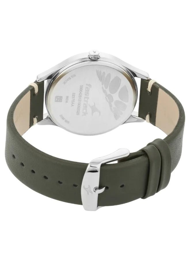 fastrack Men's Analog Round Shape Leather Wrist Watch - 3237SL02 - 48.3 Mm  - Image 5