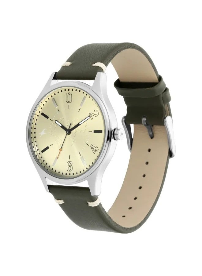 fastrack Men's Analog Round Shape Leather Wrist Watch - 3237SL02 - 48.3 Mm  - Image 3