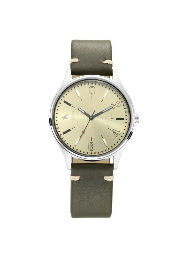 fastrack Men's Analog Round Shape Leather Wrist Watch - 3237SL02 - 48.3 Mm  - Image 2