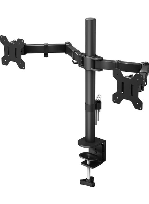 Monitor Mount Stand Dual LCD LED Monitor Arm for Desk Heavy Duty Gaming Monitor Stand Fully Adjustable Arms Hold 2 Screens up to 27 inches