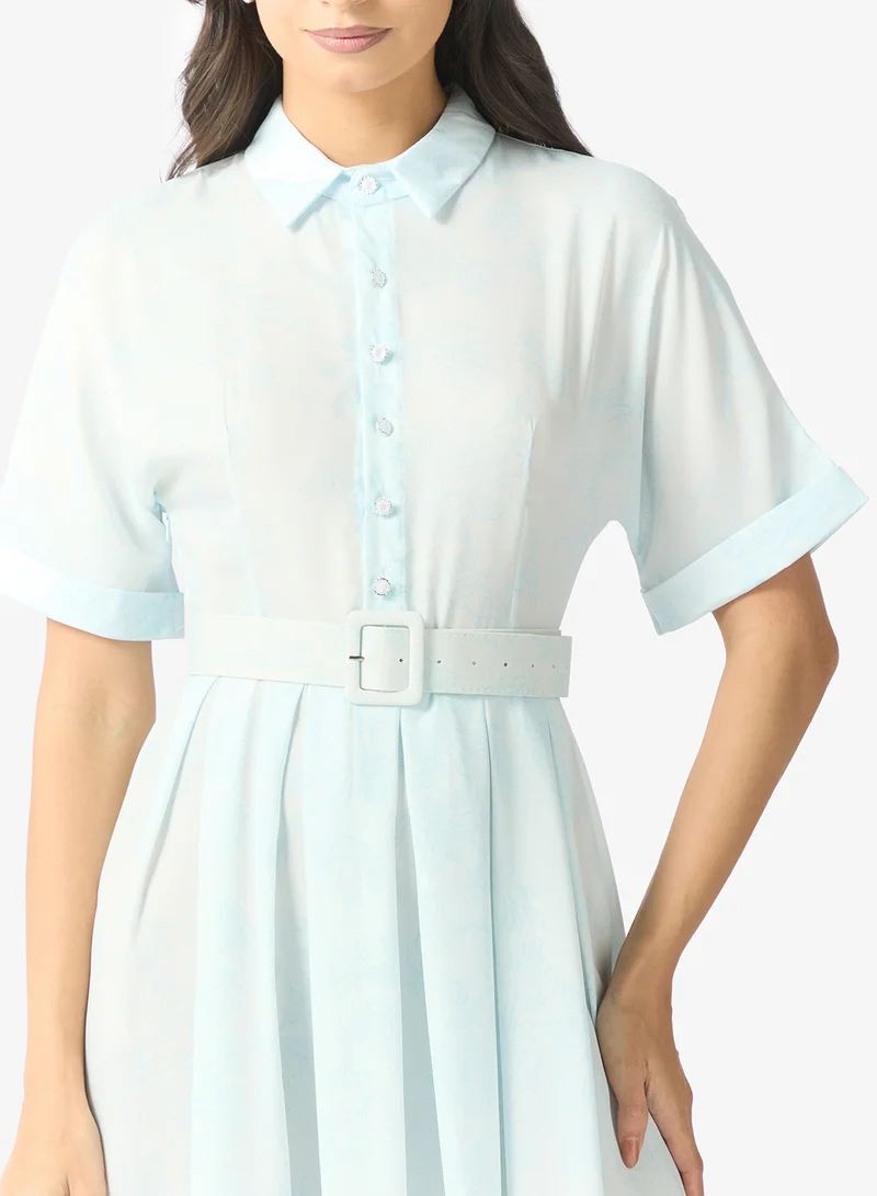 ELLA Printed Shirt Dress