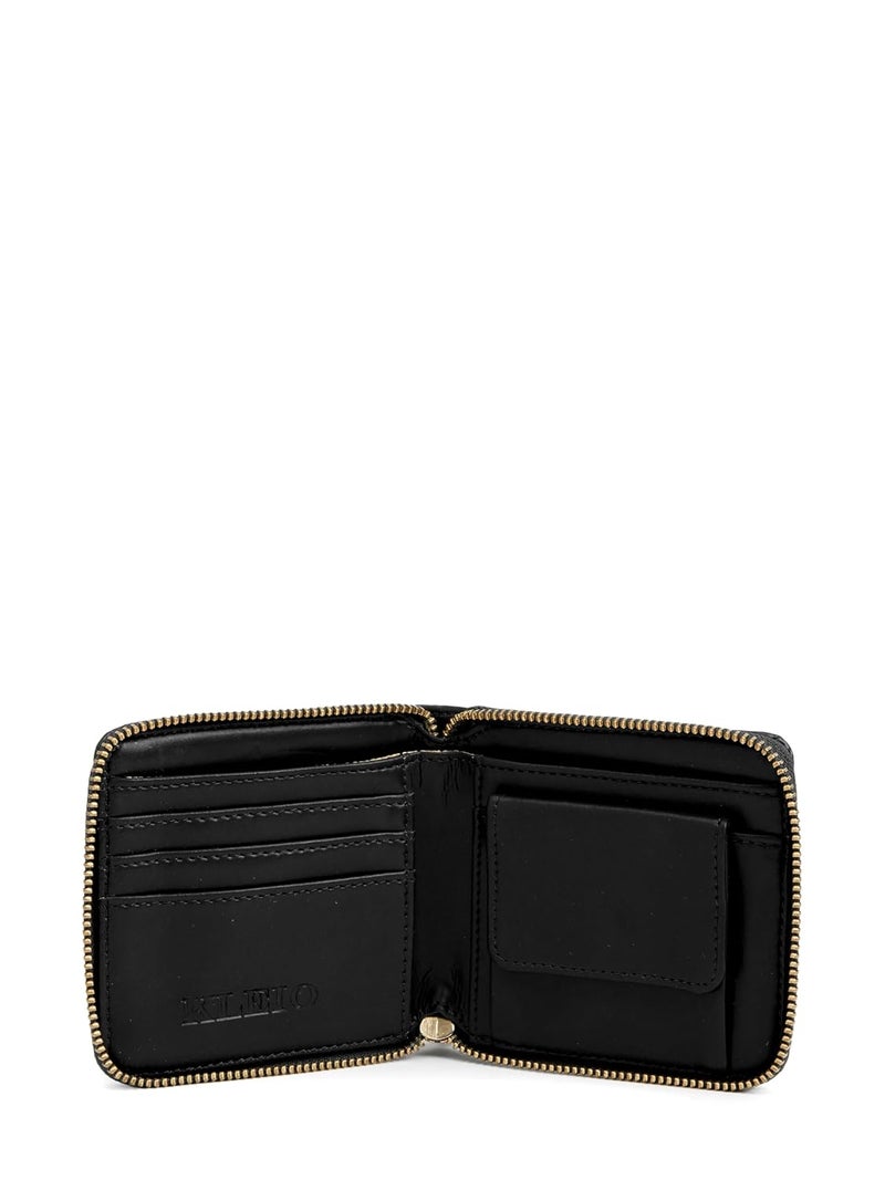 KLEIO PU Leather Wallet for Women - Cherry Dark Brown with Zip Closure & Multiple Card Slots - Image 4