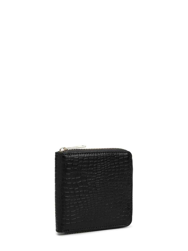 KLEIO PU Leather Wallet for Women - Cherry Dark Brown with Zip Closure & Multiple Card Slots - Image 2