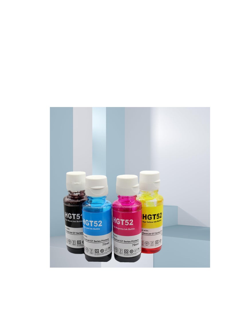 Terabyte خراطيش حبر متوافقة GT51 GT52 لطابعات HP DeskJet GT 5810، GT 5820، 5821، 5822، 310، 315، 316، 319، 410، 415، 416، 419، 720، 750، 790 (عبوات 4) - Image 3