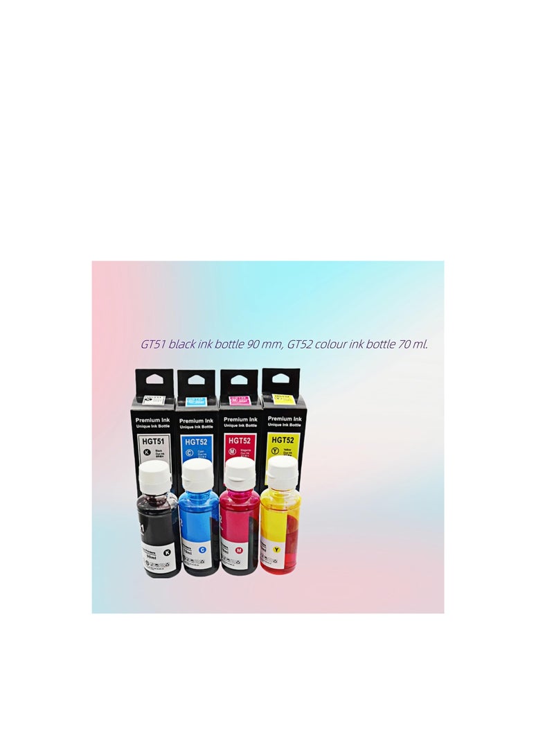 Terabyte خراطيش حبر متوافقة GT51 GT52 لطابعات HP DeskJet GT 5810، GT 5820، 5821، 5822، 310، 315، 316، 319، 410، 415، 416، 419، 720، 750، 790 (عبوات 4) - Image 4