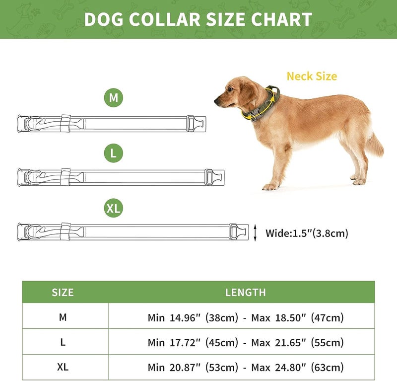 WapaW Tactical Dog Collar, Adjustable Military Training Nylon Dog Collar With Control Handle And Heavy Metal Buckle For Large & Xtra Large Dogs. (Xl, Army Green),50 cm,W_4 cm - Image 5