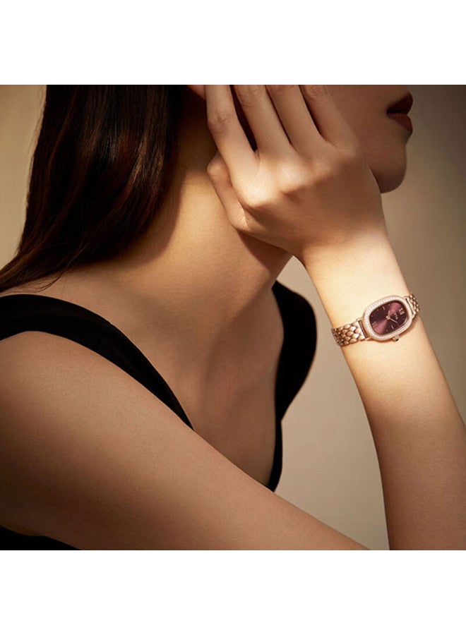 Fiyta Qingcheng Series, Chocolate Brown Dial With Rose Gold Steel Band Women's Watch, Holiday Gift For Wife - Image 1