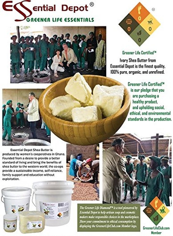 Essential Depot Shea Butter - Grade A - Organic - Unrefined - 7 lbs in a PP Pail - R.E.D. Roasted - microwavable container with resealable lid and removable handle - Image 3