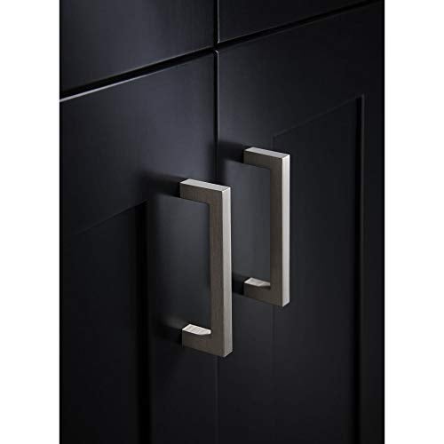 Top Knobs M1159 Nouveau III Collection 5-1/16" Square Bar Pull, Flat Black - Image 2