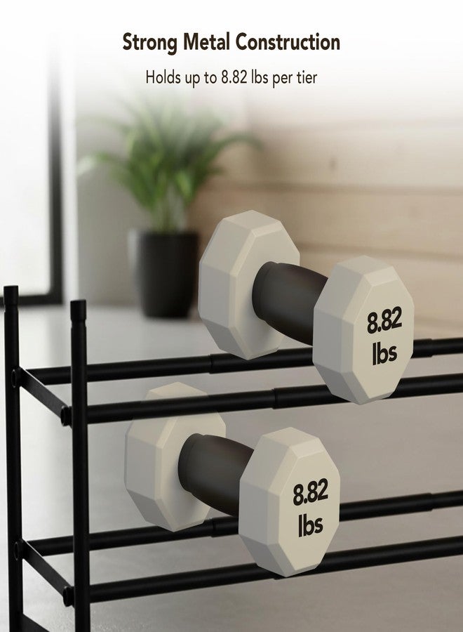 Displays By Jack 4-Tier Stackable Shoe Rack, Set of 2 Extendable Metal Organizers – Adjustable 24.4–45.5 in Width for Entryway, Closet, Bedroom - Image 3