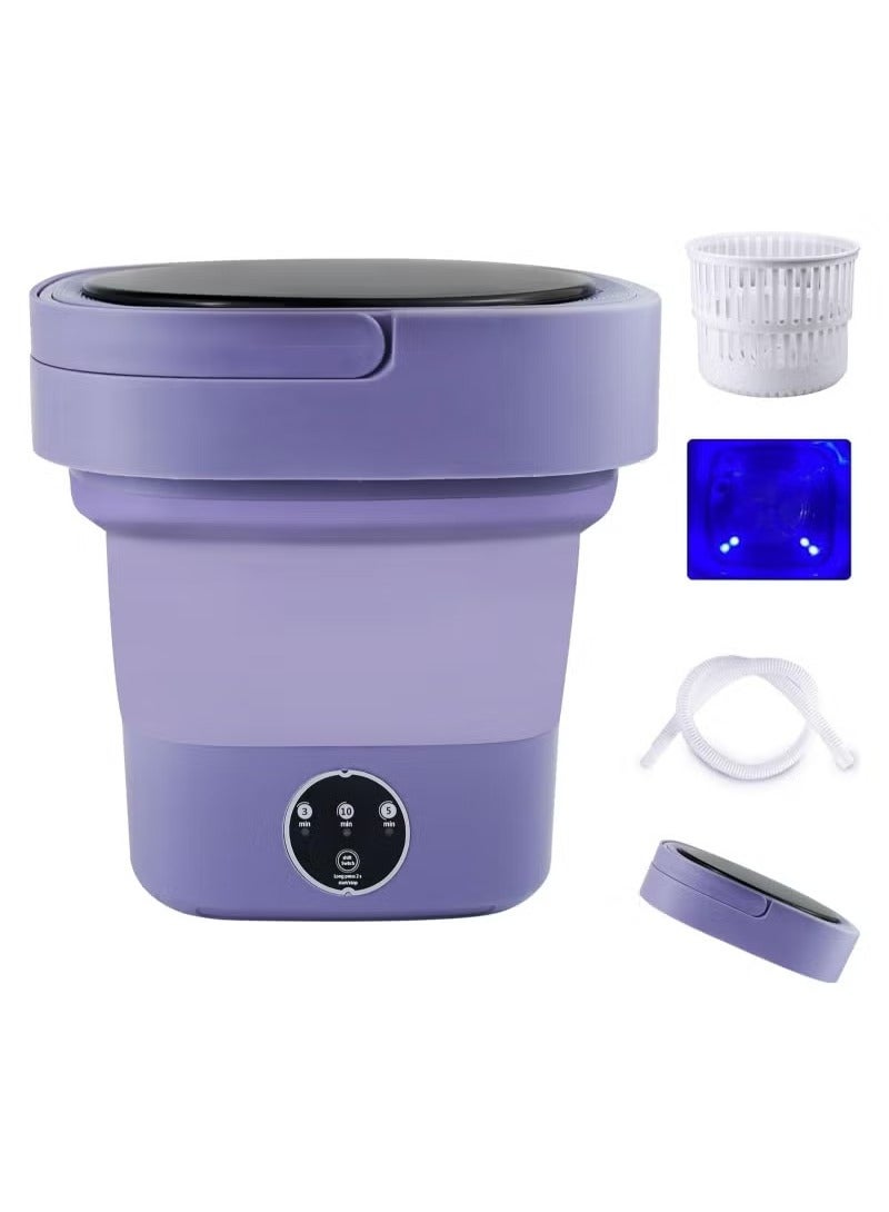DUSALA Foldable Washing Machine With 3 Cleaning Modes And Semi Automatic Washing Function With Blue Light Suitable For Small Loads Of Laundry  - Image 1